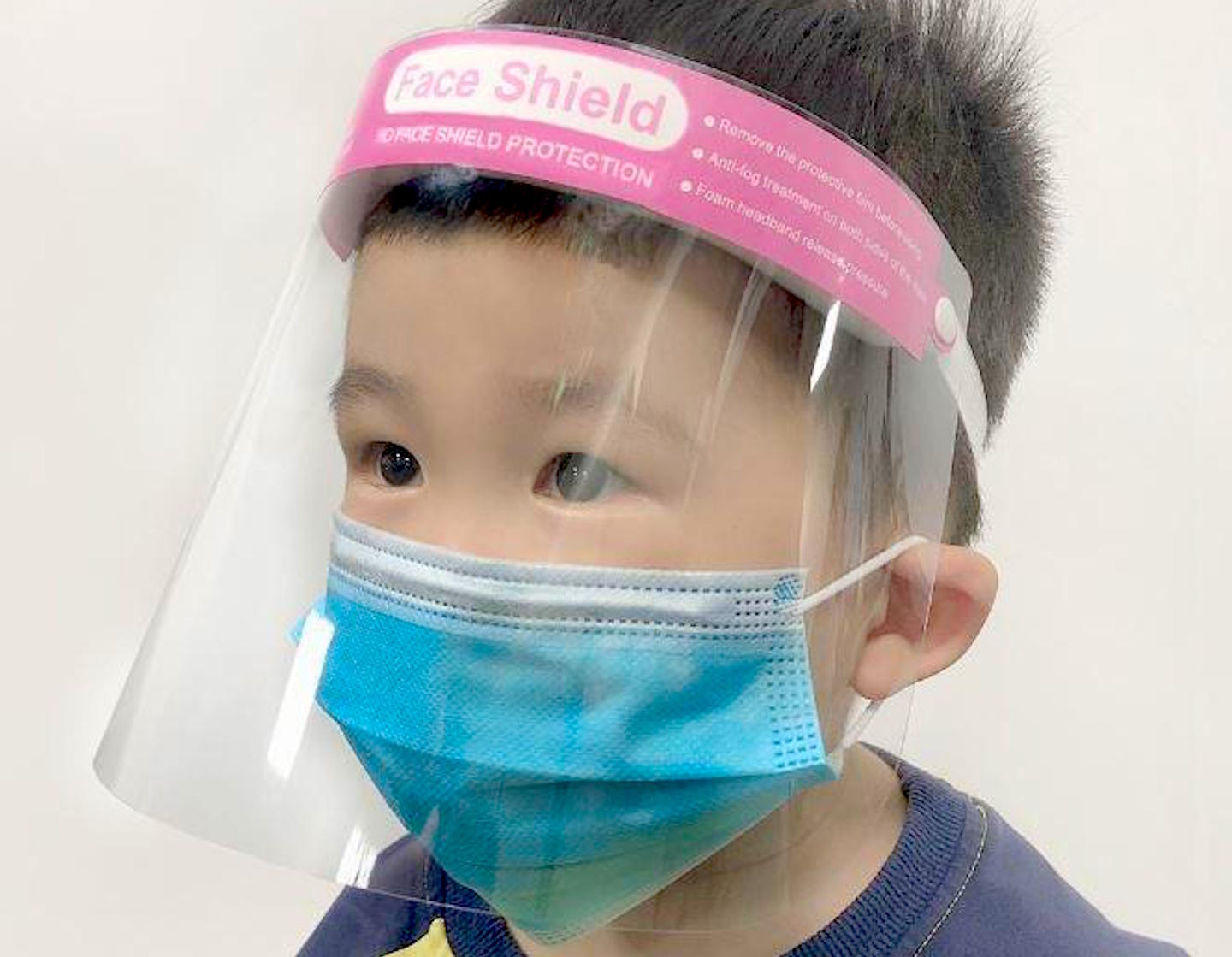 Adult Kids Full Face Shield Acrylic Protective Transparent Cap Face Mask PET Isolation Mask