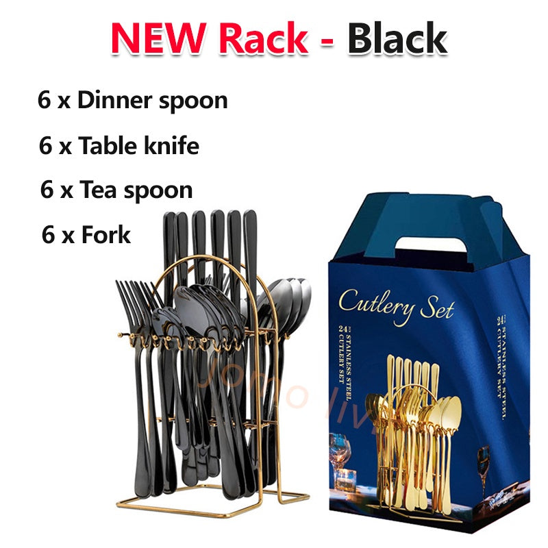 Stainless Steel 24 pcs Utensils Set Cutlery Gift Set Gift Idea