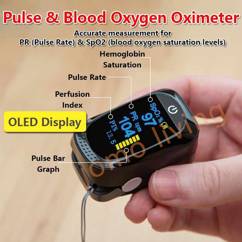 Fingertip Pulse & Blood Oxygen Oximeter Mini SpO2 PR Monitor Oxygen Saturation Meter Health Care Check