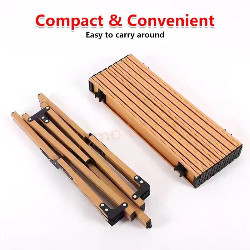 Egg Roll Foldable Table Outdoor Folding Table Portable Table Camping Picnic Table Beech Wood Glamping