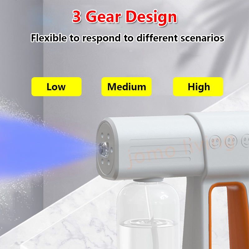 Sanitizer Spray Machine Disinfection Blue Ray Disinfectant Spray Gun UV Nano Atomizer K5