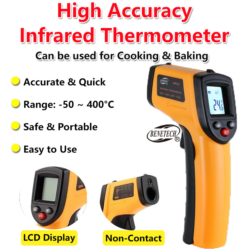 High Accuracy Industrial Infrared Food Thermometer Kitchen Cooking Baking Thermometer