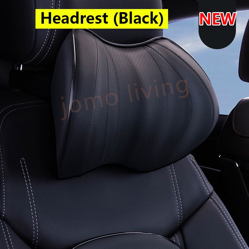 Memory Foam Waist Lumbar Neck Support Set Car Back Seat Cushion