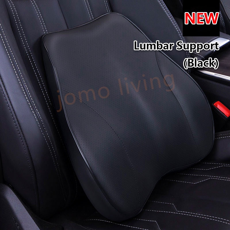 Memory Foam Waist Lumbar Neck Support Set Car Back Seat Cushion