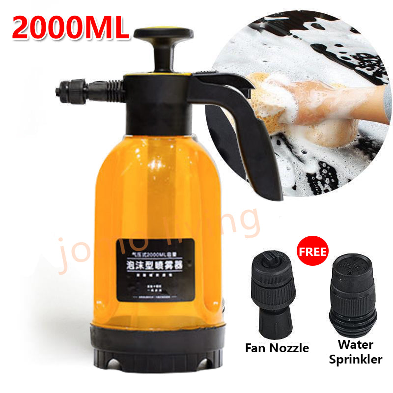 Car Wash Snow Foam Sprayer Bottle High Pressure Foam Spray Manual Air Pressure Garden Watering Car