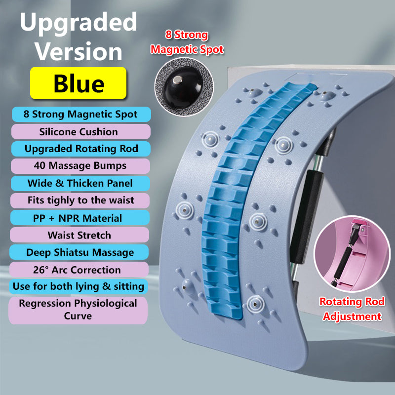 Electric Lumbar Massager Back Pain Warm Hot Compress Waist Cushion lumbar Stretcher