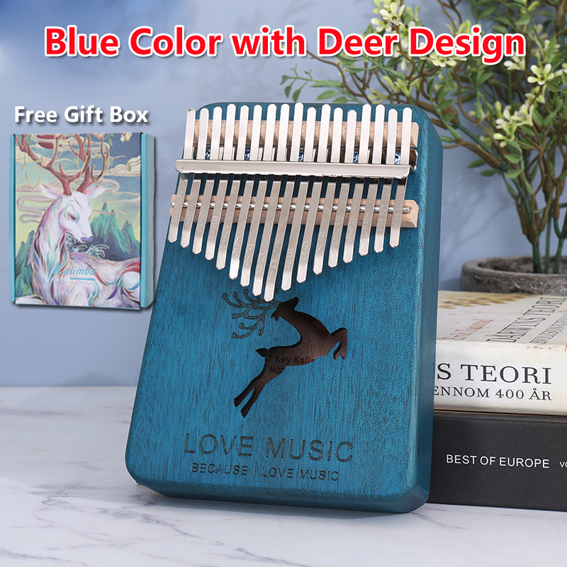 17 Keys / 21 Keys Mahogany Kalimba 卡林巴 Beginners Portable Acoustic Acrylic Finger Piano