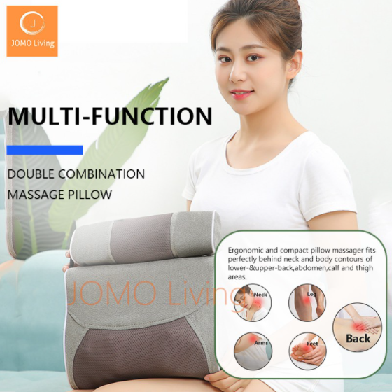 Double Combination Wormwood Electrical Massage Pillow Shoulder Neck Massager