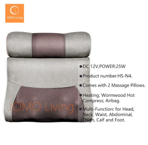 Double Combination Wormwood Electrical Massage Pillow Shoulder Neck Massager