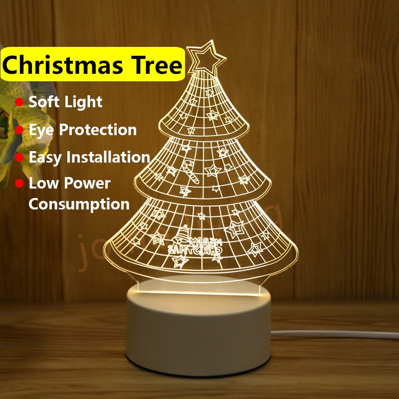 3D LED Light Gift Warm Light Bedroom Table Lamp USB Light Birthday Gift Idea Vday Present