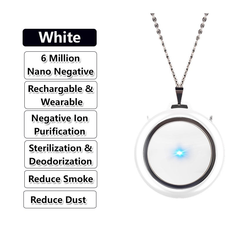 Mini Portable Negative Ion Anion Air Purifier Wearable Air Purifier Necklace USB Air Cleaner