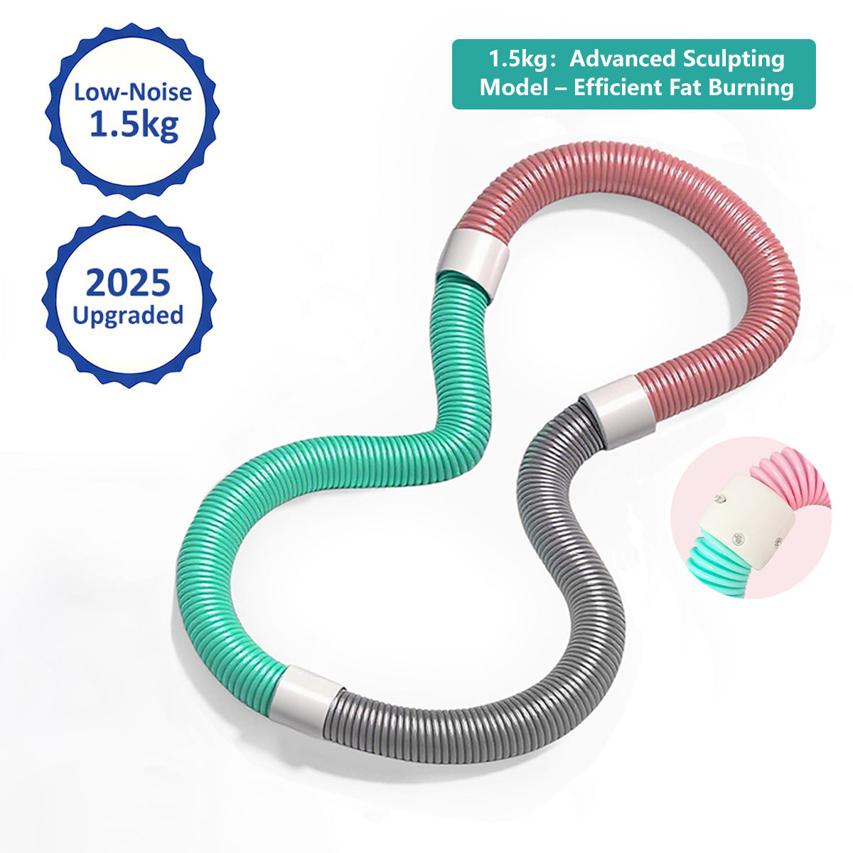 Soft Spring Hula Hoop Compact Waist Trainer Portable Exercise Ring for Weight Loss and Core Training