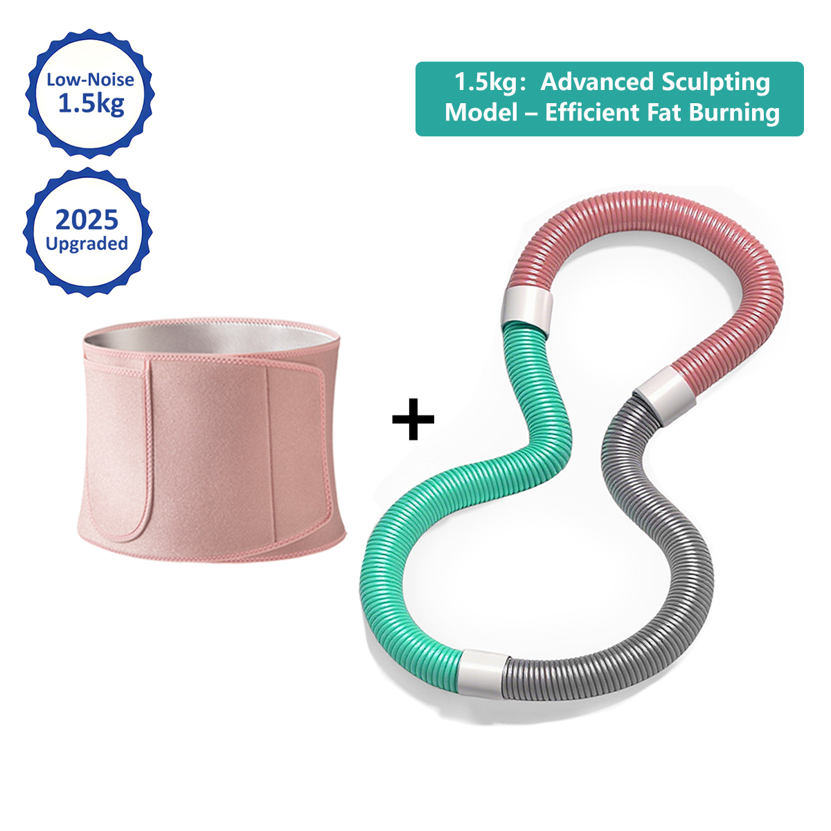 Soft Spring Hula Hoop Compact Waist Trainer Portable Exercise Ring for Weight Loss and Core Training