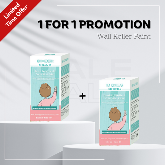 【Limited Time Offer! Buy 1 Get 1 Free】Wall Roller Paint No Drips and Spatters Smooth Finish High Coverage Effect