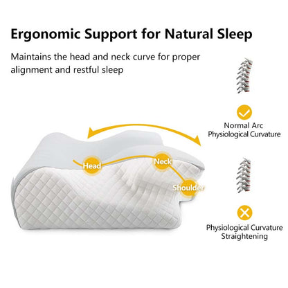 Butterfly Orthopedic Memory Pillow Ergonomic Neck Support, Slow Rebound