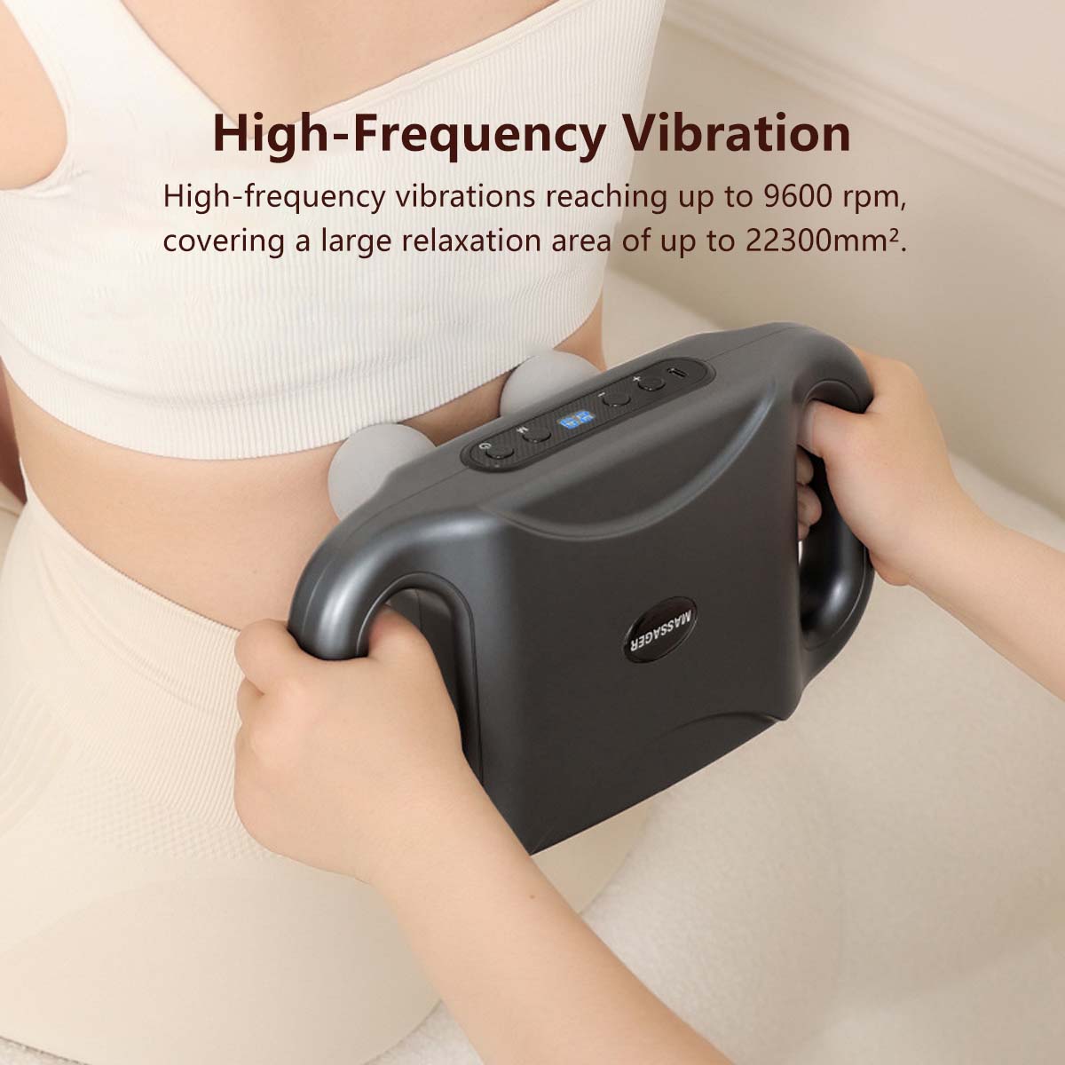 High Intensity 4 Head Body Massage Gun 6 Massage Modes 20 Level of Intensity Type-C Charging