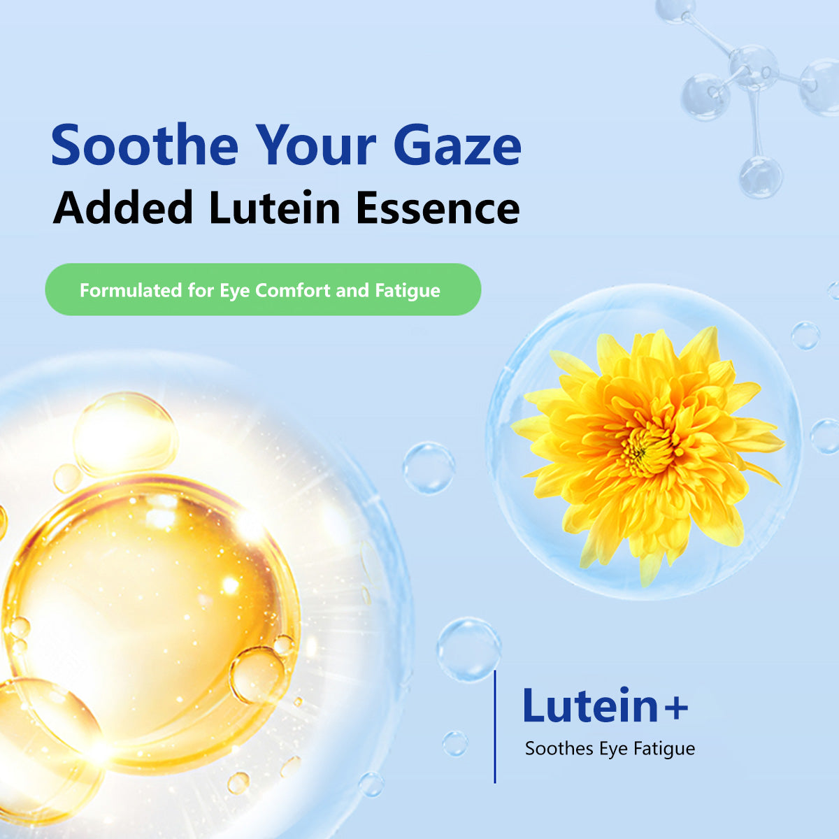 Lutein Steam Eye Mask Upgraded Lutein & Hyaluronic Acid with Vitamins C & E Suitable for Eye Fatigue