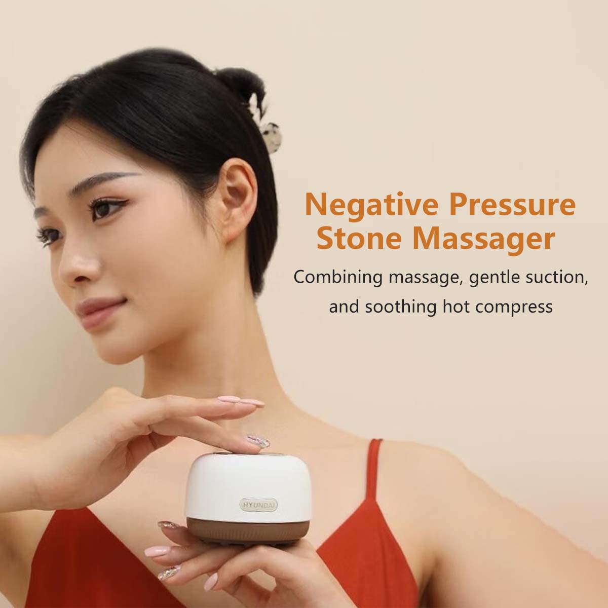 Portable Electric Guasha Massage 8 Level Gear Adjustment Type-c Charging Lightweight Hot Compress Massager