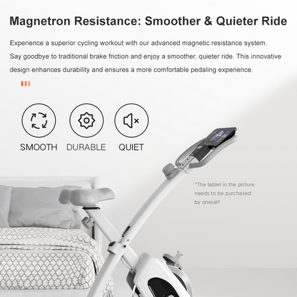 JOMO Foldable Spin Bike Compact Silent and Adjustable for Home Workout