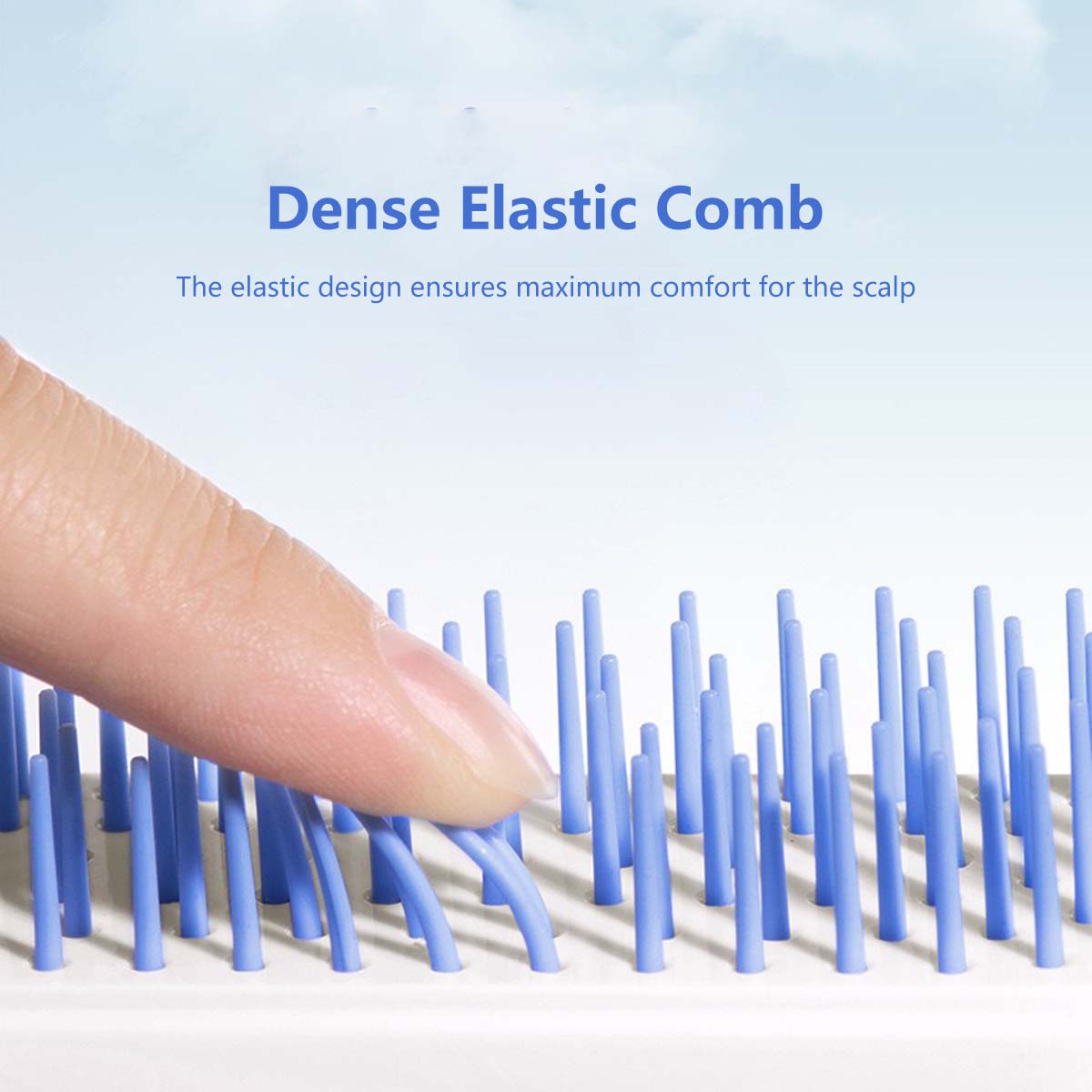 Portable Retractable Comb Elastic Comb Teeth Self Cleaning Extended Handle