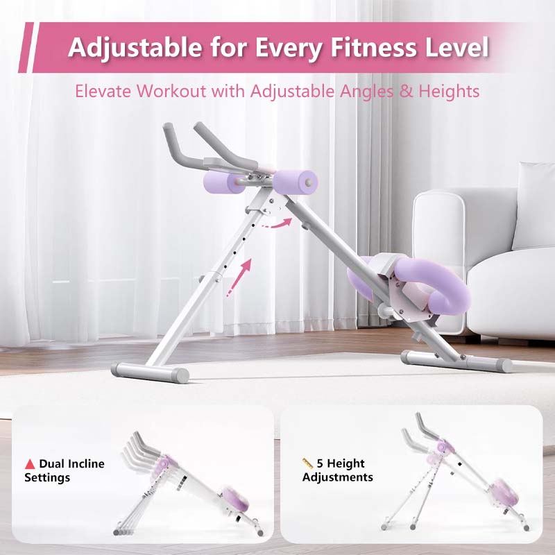 JOMO Foldable Abdominal Trainer Home Gym Core Workout Machine Adjustable Waist & Abs Exercise Equipment