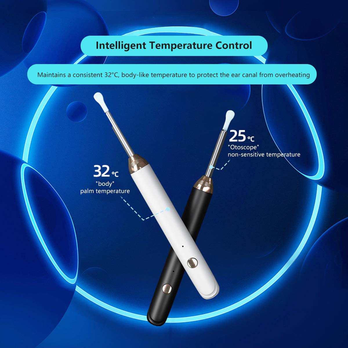 High Quality Smart Visual Ear Cleaner Earpick Built-in Battery Silicone Material High Precision Camera