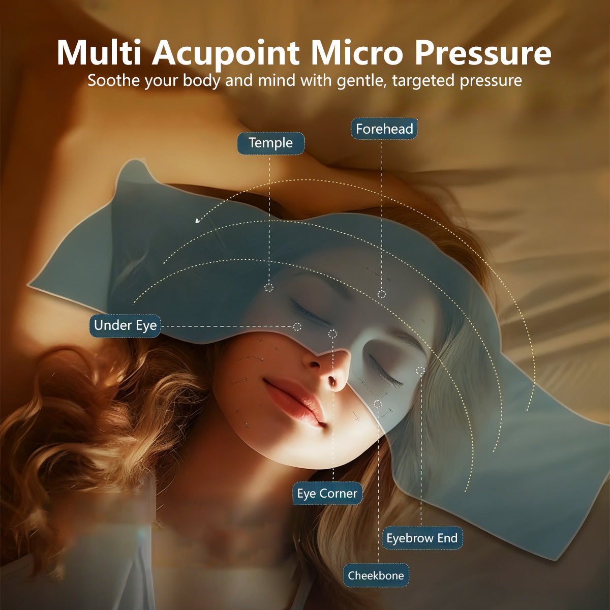 Thermal Gravity Head Wrap Weighted Steam Eye Mask USB 5V Heated Ultra-Soft Grey