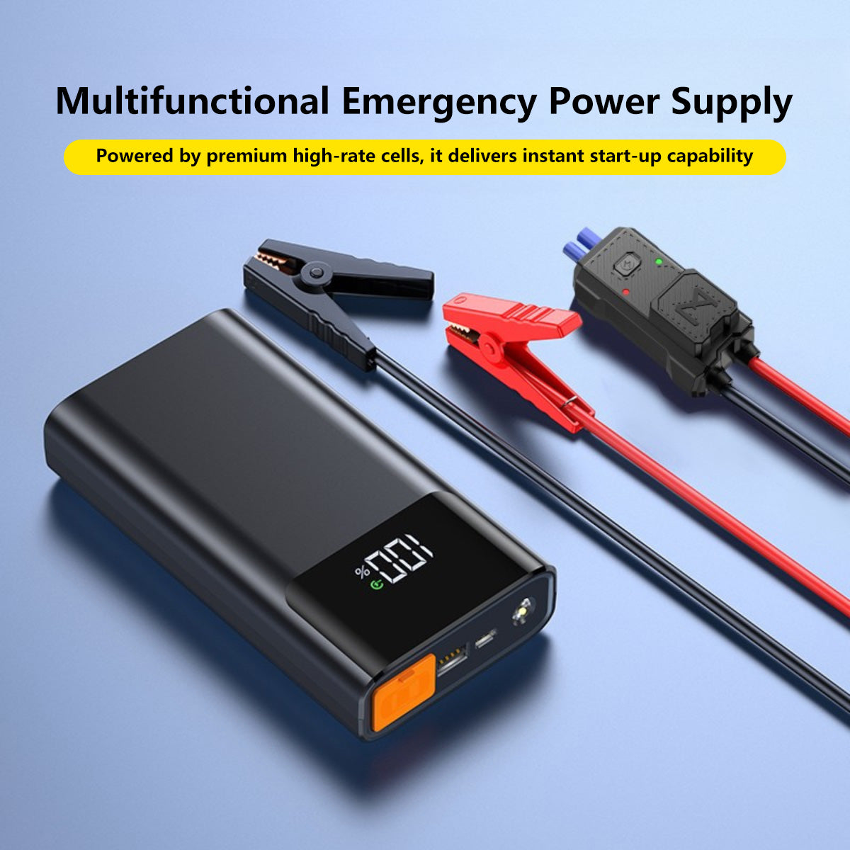 Car Jump Starter Car Power Bank & LED Flashlight Instant Start at 0V for All Vehicles