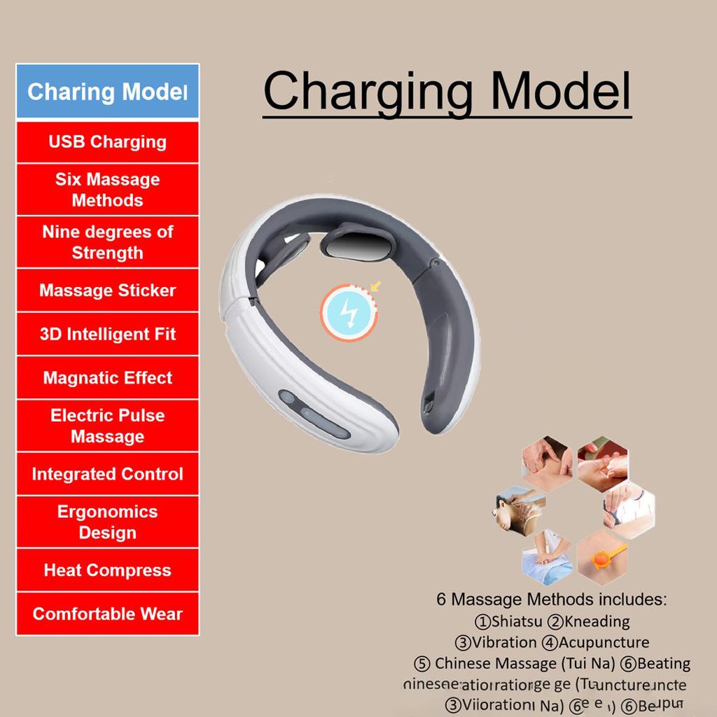 3D Smart Neck Massager Back Massager Cervical Massage 6 Methods Shoulder back head