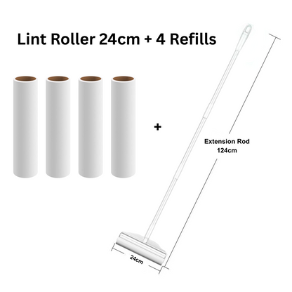 Sticky Lint Roller 24cm Wide Roller Powerful Adhesive Fiber-Friendly Design Budget-Friendly