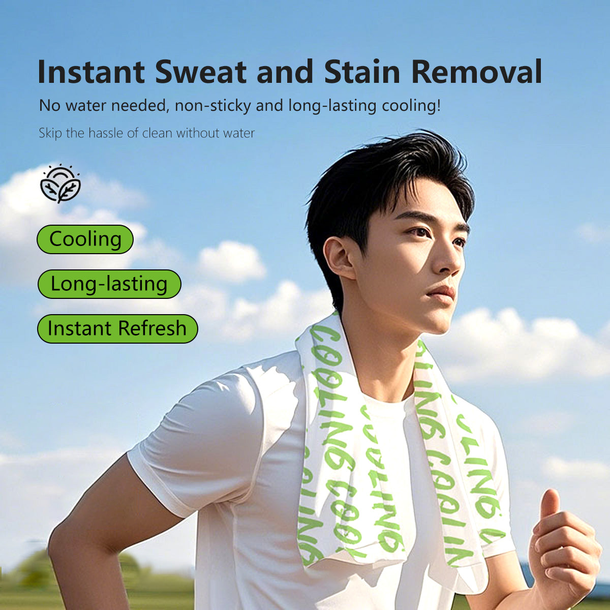 ️ Cooling Wipes Lime & Jasmine Helps with Sweat Herbal Infused Formula Gym & Travel (1 wipes/packet)