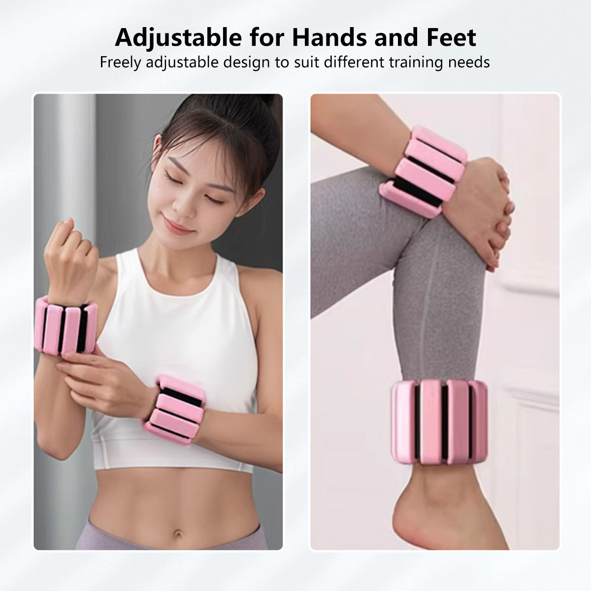 Silicone Weighted Wristband Bracelet Sweat-Resistant Waterproof Adjustable 1LB 2LBS