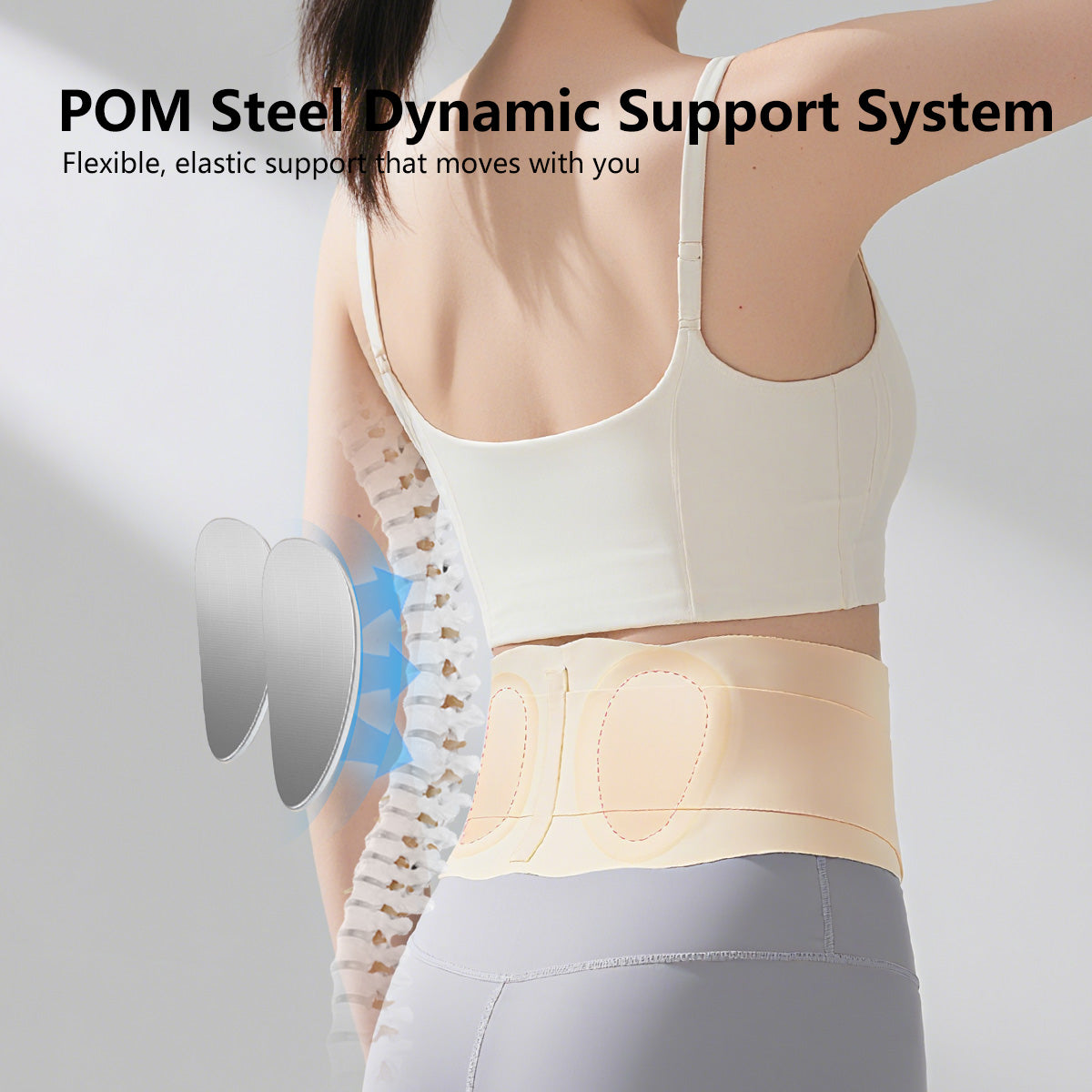 JOMO Waist Support Belt Invisible Posture Support & Core Comfort Lightweight Breathable Wear All Day