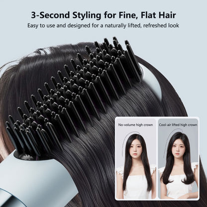2-in-1 Cordless Cool-Air Styling Brush Portable Cordless Hair Straightener Curler