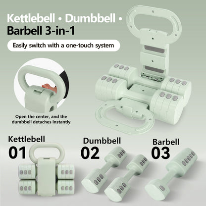 2 in 1 Dumbbell Kettlebell Dual-Purpose Adjustable Weight Dumbbell 5.5kg