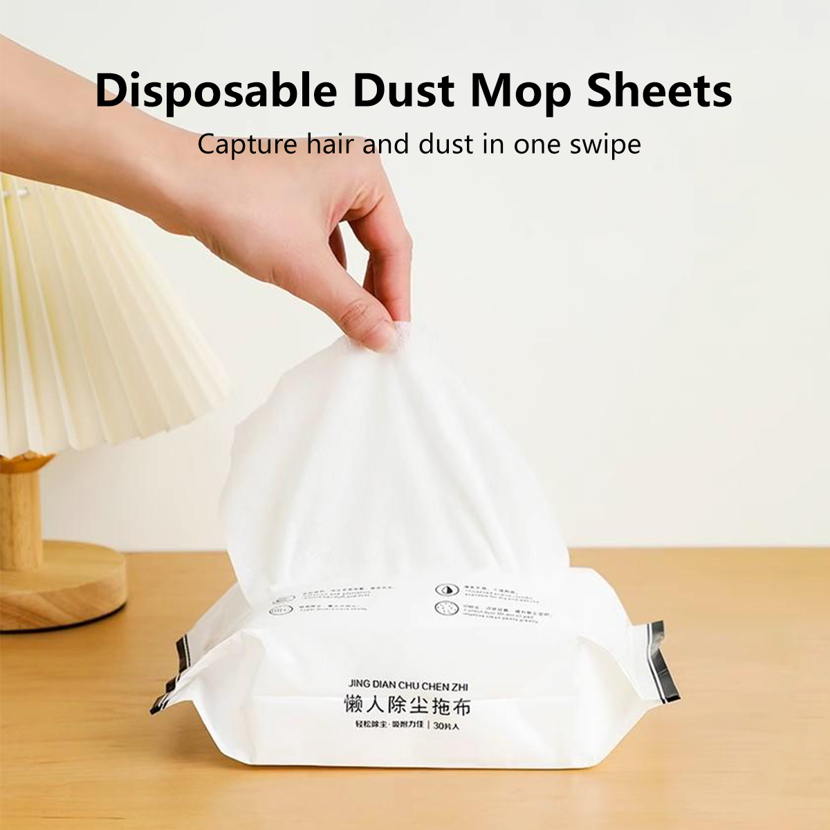 Disposable Cleaning Dry and Wet Wipes for Floor Peel and Toss Grease Duster No Wash Needed
