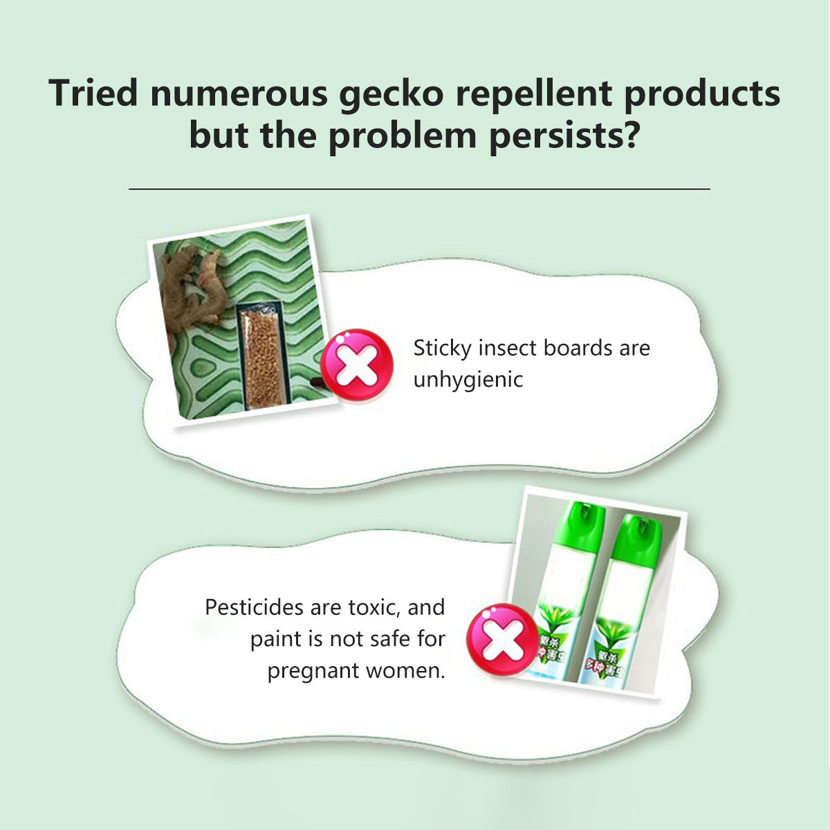 Gecko Repellent Lizard Repellent Natural Plant Ingredient Indoor and Outdoor Use (120g)