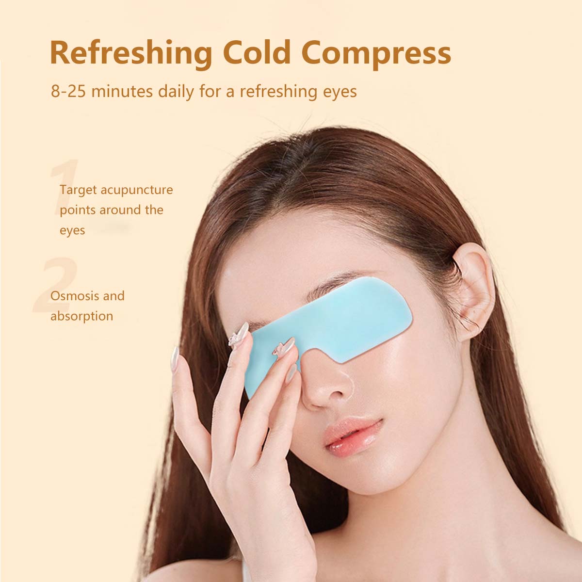 Hydrogel Cooling Eye Mask Plant Extracts Easy Applications for Tired Eyes Blurry Eyes