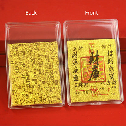 【3 pcs for $9.90!】Treasury Supplement Imitation Gold Foil Phone Sticker 财库仿金箔手机贴 Wealth and Prosperity Sticker
