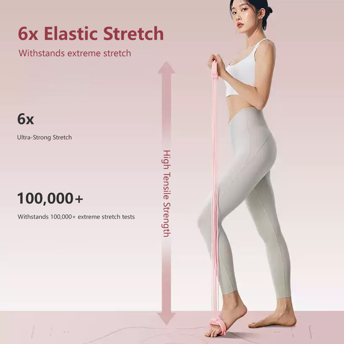 Multifunctional Elastic Band 6-Level Resistance Adjustable Bands Full Body Sculpting Yoga Pilates and Fitness