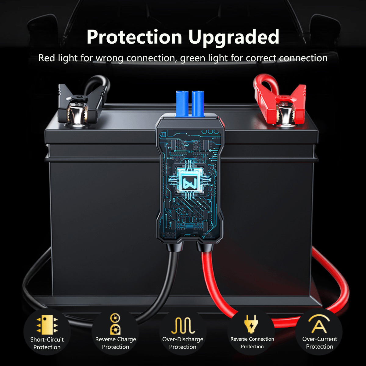 Car Jump Starter Car Power Bank & LED Flashlight Instant Start at 0V for All Vehicles