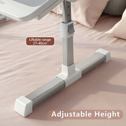 Foldable Lift Small Table Laptop Desk for Bed Adjustable Folding Portable Tablet