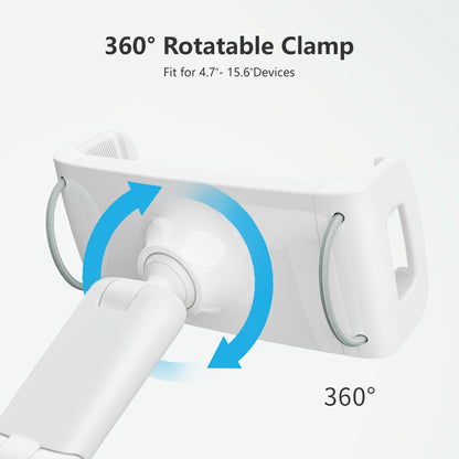 Multifunctional Pillow with Phone Holder Tablet Holder Flexible Arm Design 360° Rotatable Clamp