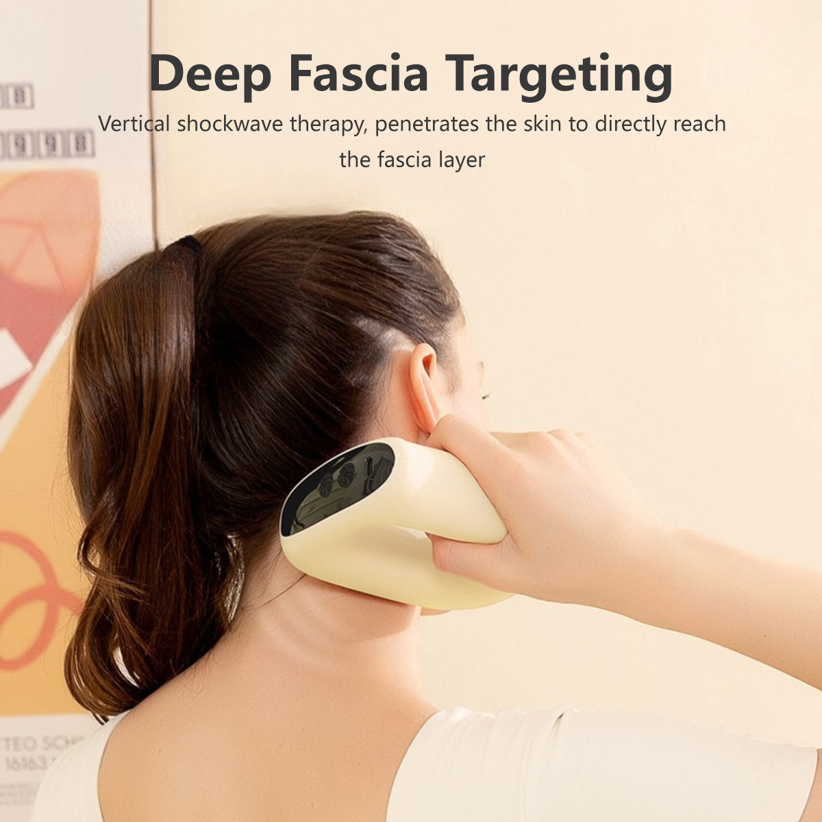 JOMO 2-in-1 Fascia Massage Ring Abdominal Toning Muscle Relax 5 Levels Vibration Rechargeable