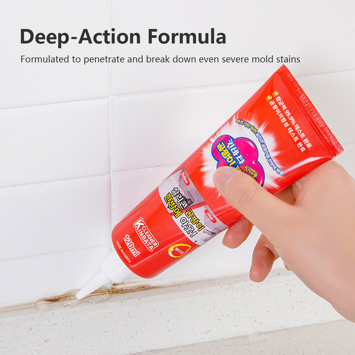 KINBATA Mold Remover Gel Eliminates Stains & Stops Mold from Returning High Germ Elimination Rate (120ml)