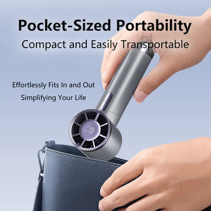 Portable Handheld Fan Strong Wind 100 Gear Wind Speed Compact Travel Fan