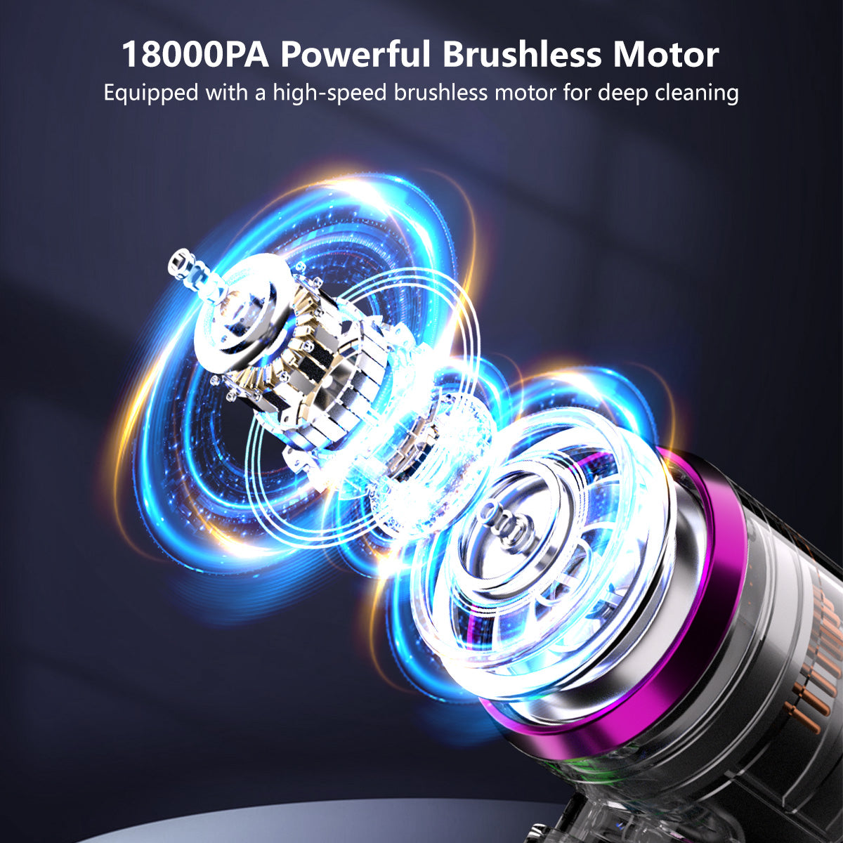 5-in-1 Cordless Handheld Vacuum 18000PA Strong Suction with Dust Display