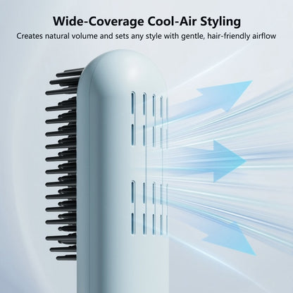 2-in-1 Cordless Cool-Air Styling Brush Portable Cordless Hair Straightener Curler