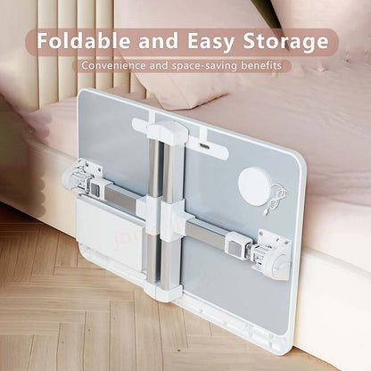 Foldable Lift Small Table Laptop Desk for Bed Adjustable Folding Portable Tablet