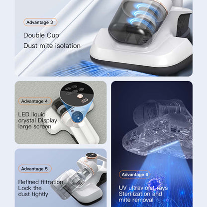 Double Cup Filtration Wireless Mite Removal